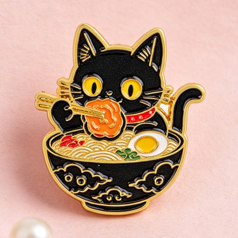 Schattige Zwarte Kat die Noede - Enamel Pin Set recensie en prijs